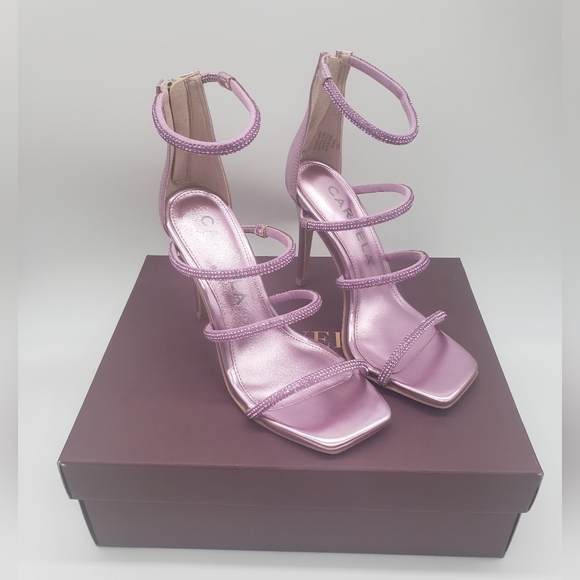 235- Carvela Caged Ankle Heels Sandals Made In Brazil Size 8 NWT - Picture 8 of 8